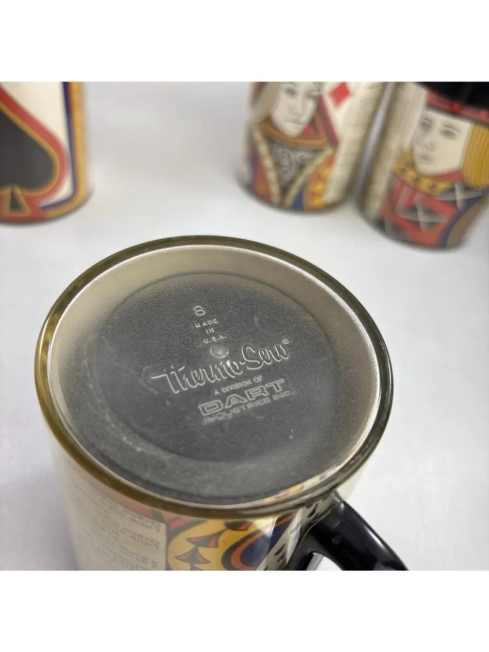 Thermo-serv Bridge Card Game Rules Cups 4 Ace King Queen Jack Plastic 1976 Vtg